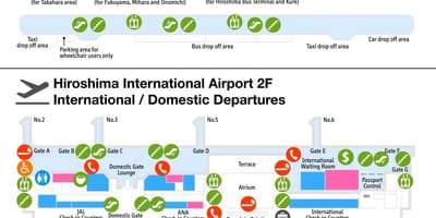 Bản đồ của sân bay hiroshima