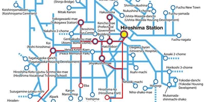 Bản đồ của hiroshima vận chuyển